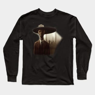 Man Realizing, Oil Artwork Styled Long Sleeve T-Shirt